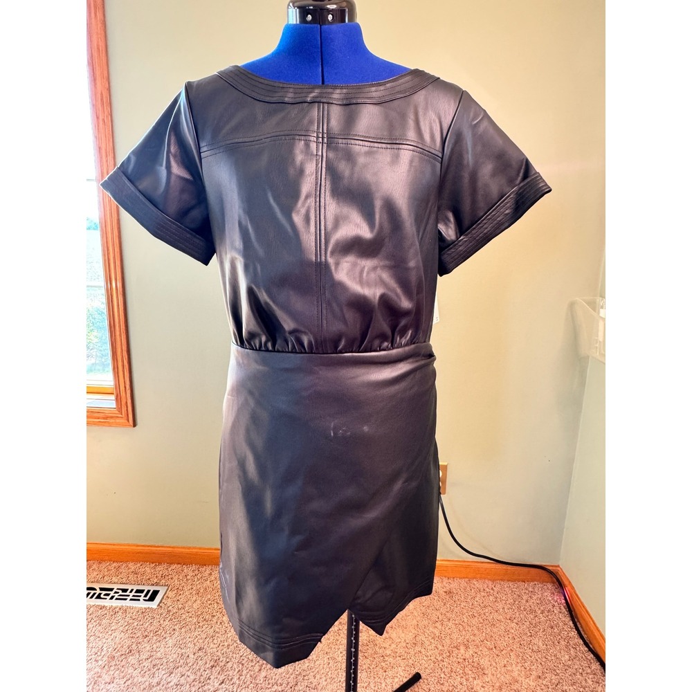Anthropologie Vegan Leather Mini Dress - NWT SZ 14